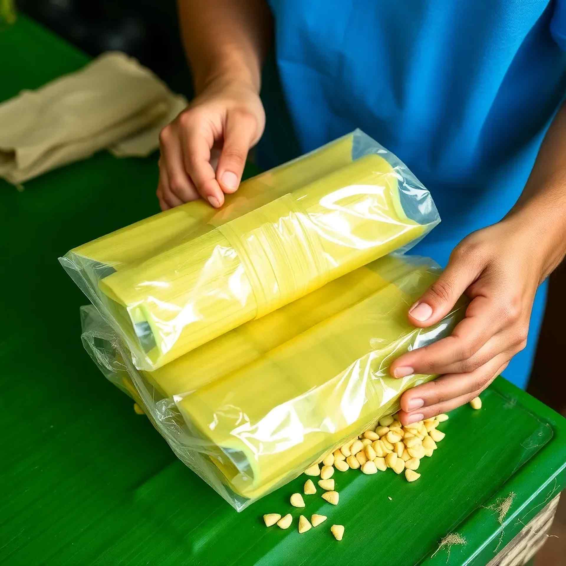 Banana leaf processing facility